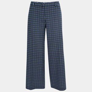 Max Mara Weekend Trousers Blue Black Check 8